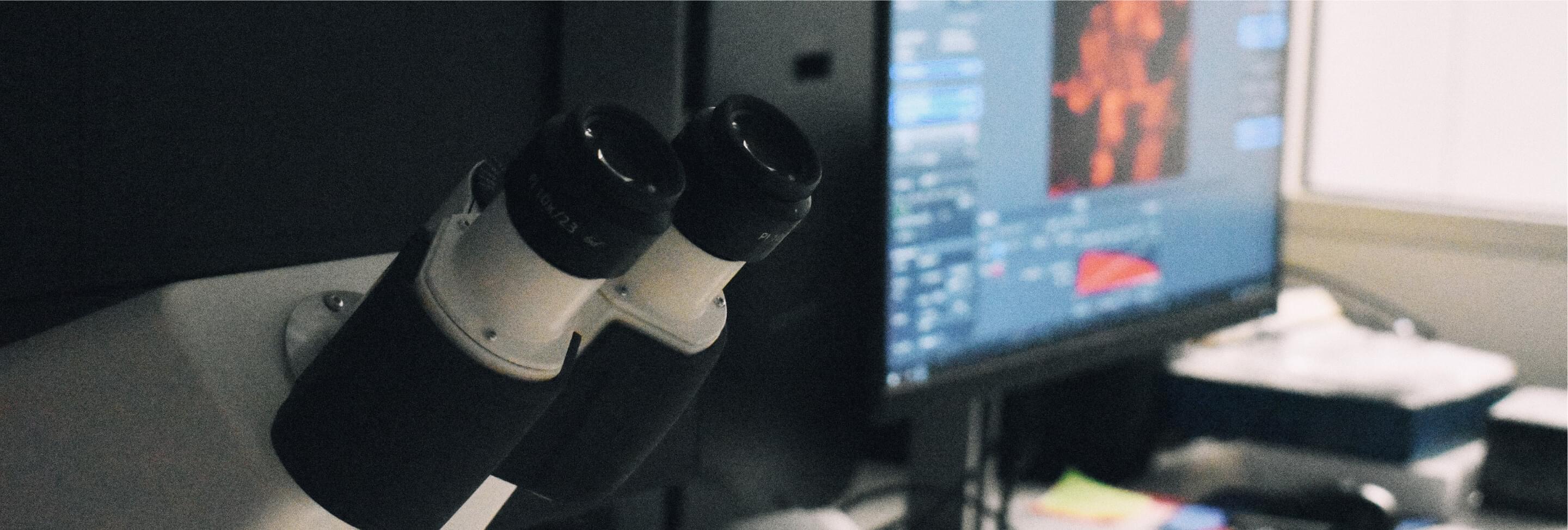 A close-up of a HiPR-FISH technology microscope.